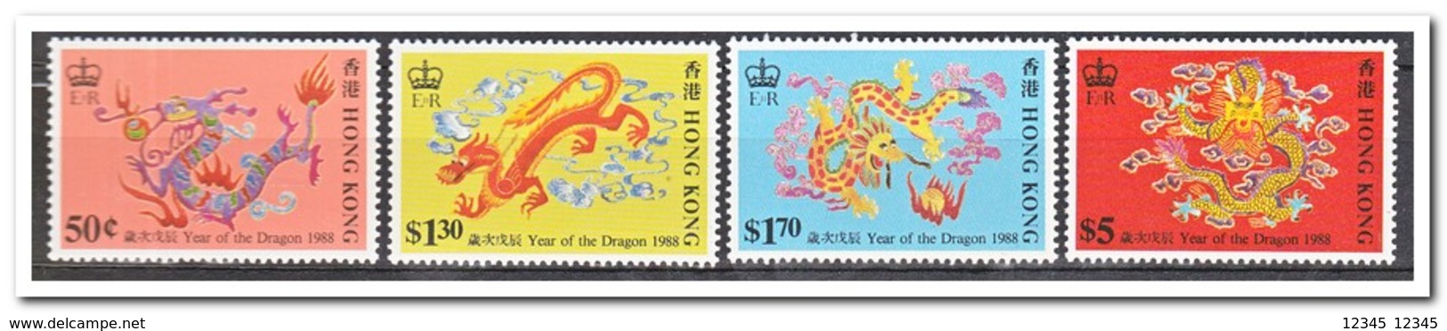 Hong Kong 1988, Postfris MNH, Year Of The Dragon - Andere & Zonder Classificatie