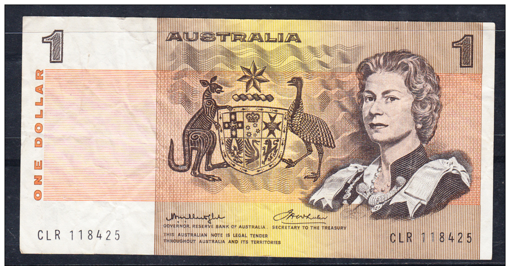 AUSTRALIA 1973.ISABEL 2ª Y Pinturas Rupestres. 1 Dolar  EBC .B406 - 1966 Notas De Ejercitación Decimales