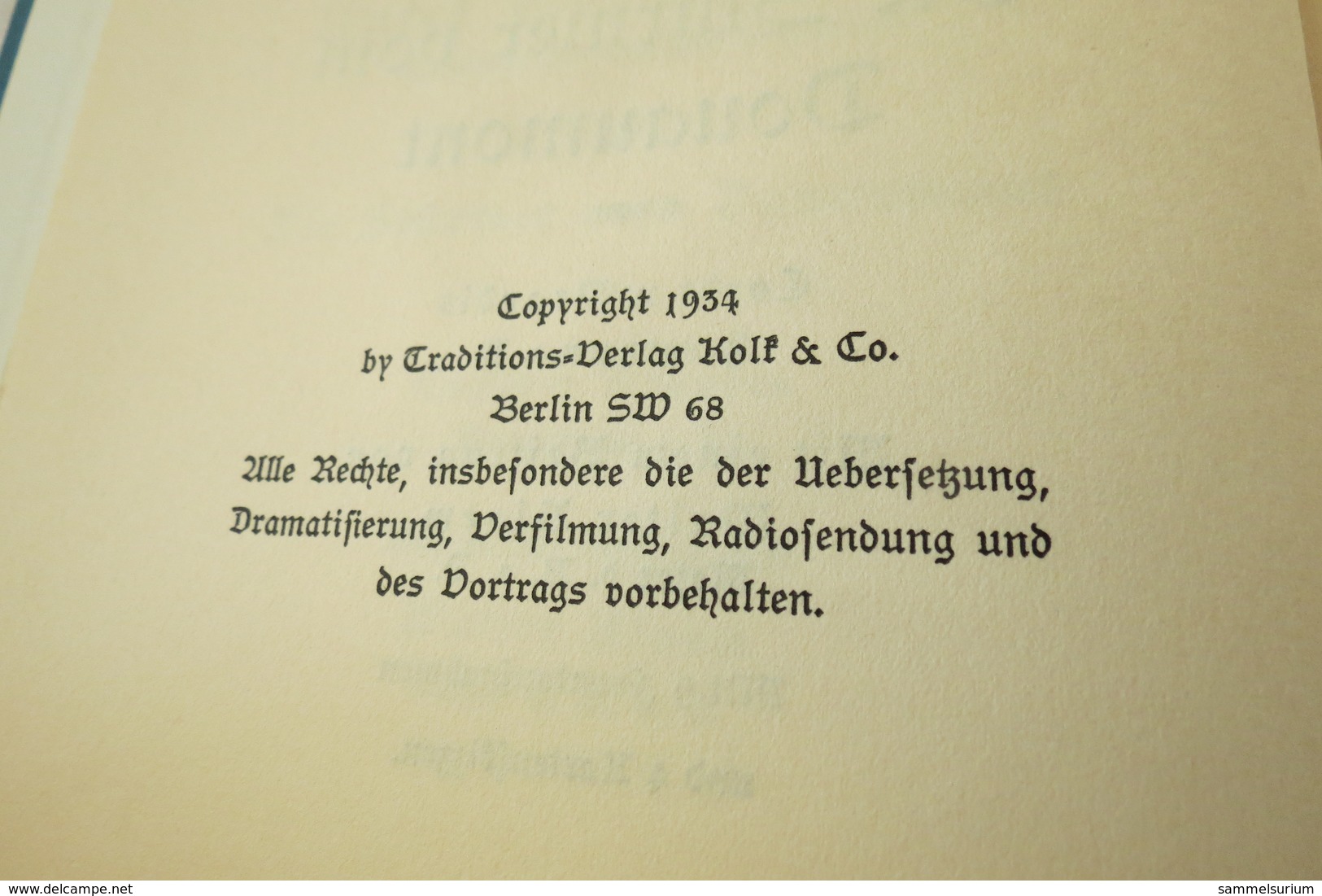 Cordt V. Brandis "Die Stürmer Vom Douaumont", Band 7 Aus Der Reihe "Unter Dem Stahlhelm" Von 1934 - Militär & Polizei