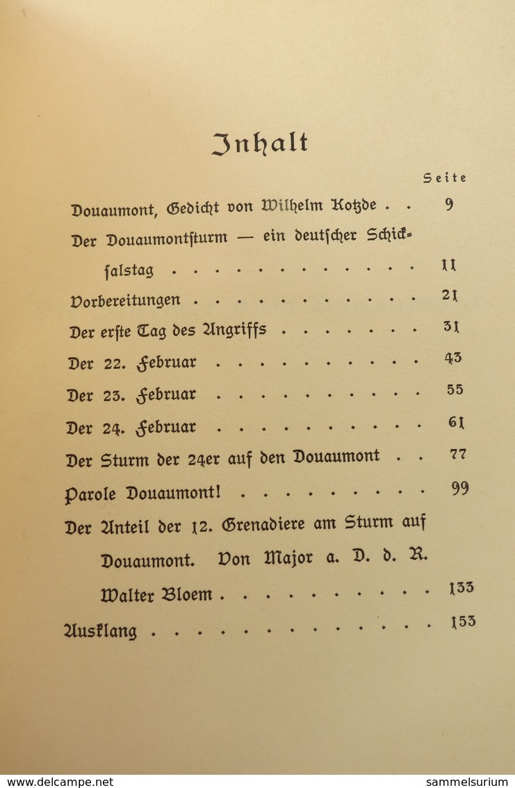 Cordt V. Brandis "Die Stürmer Vom Douaumont", Band 7 Aus Der Reihe "Unter Dem Stahlhelm" Von 1934 - Police & Military