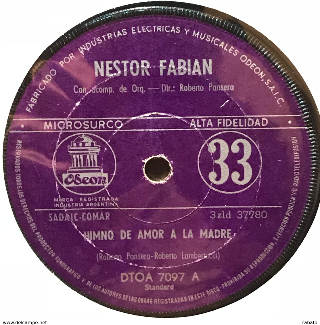 Sencillo Argentino De Néstor Fabián Año 1964 - World Music