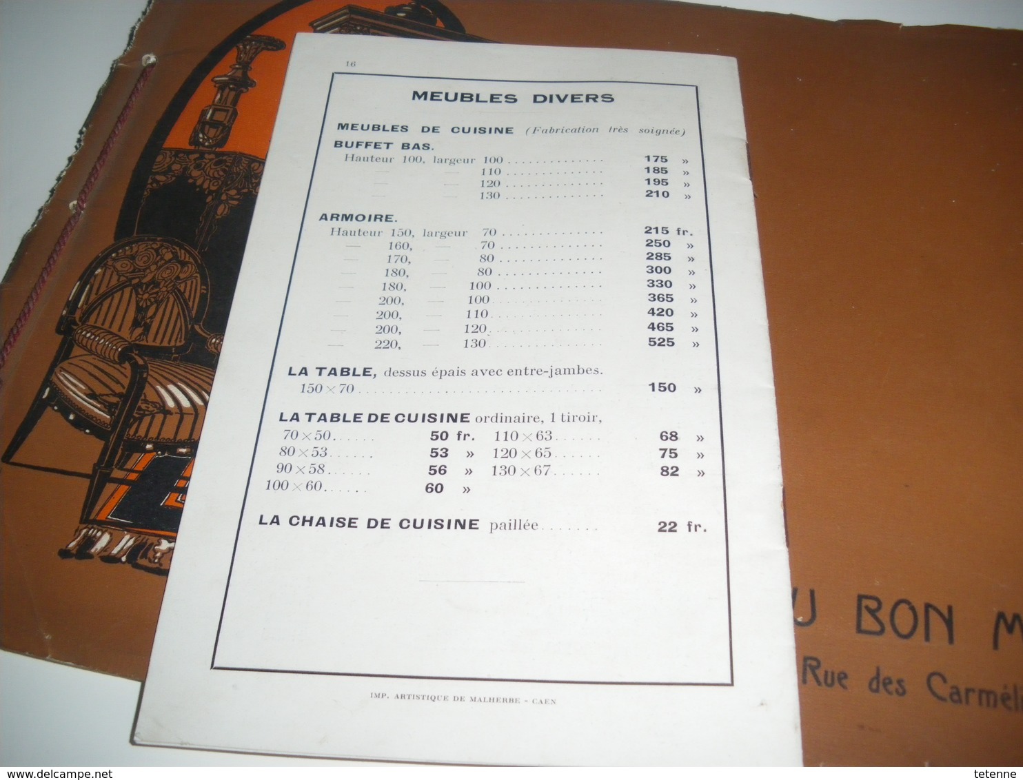 catalogue AU BON MEUBLE 30 rue des Carmellites CAEN J MACAIRE et cie 67 planches d' interrieur .art déco 1925 1930