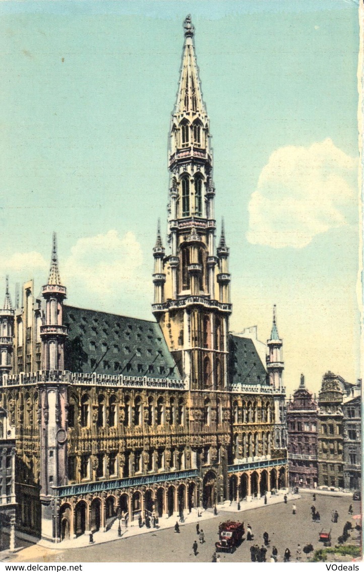 Bruxelles - CPA - Brussel - Grand'Place - Hôtel De Ville - Marktpleinen, Pleinen