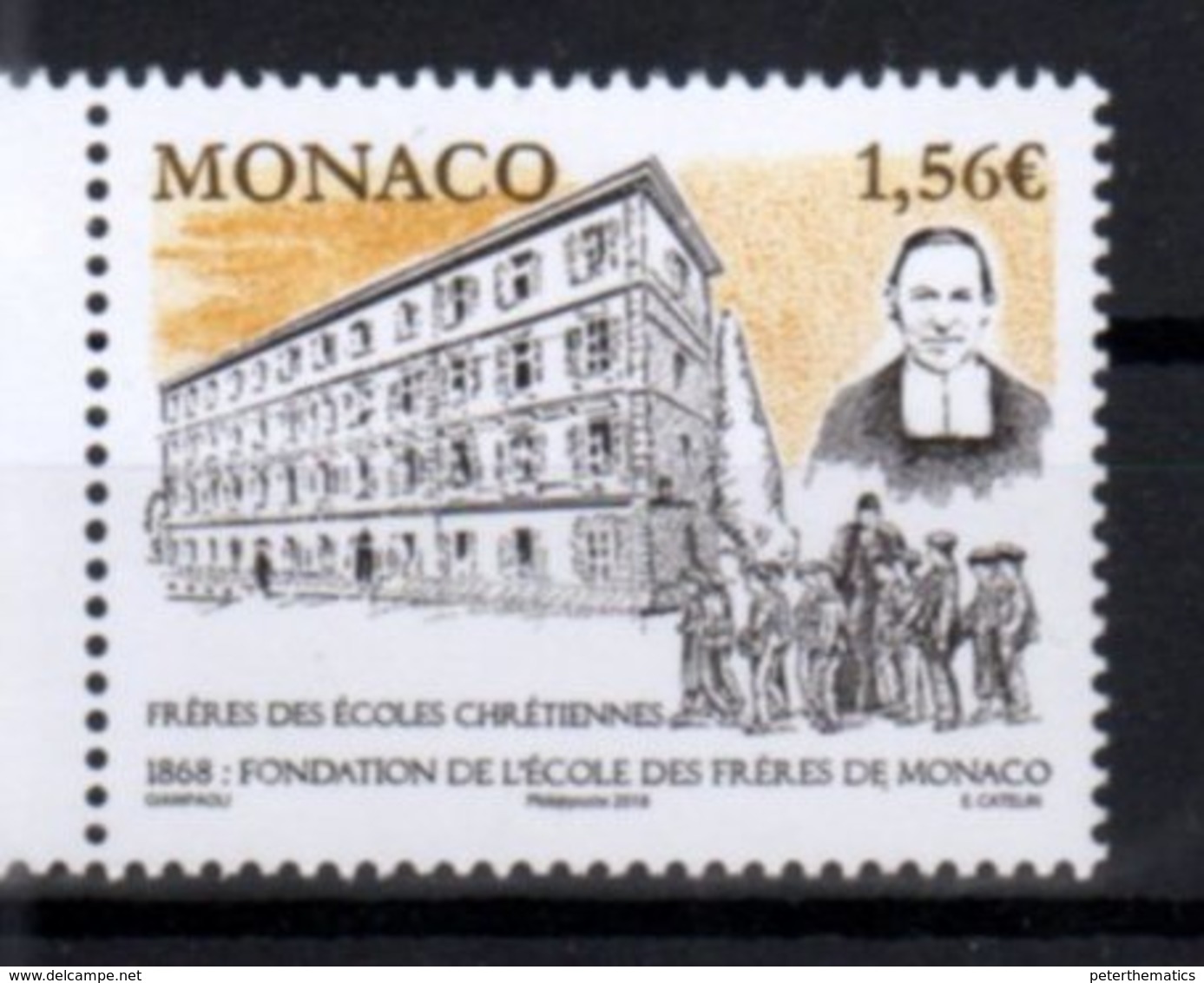 MONACO, 2018, MNH, EDUCATION, FOUNDATION OF THE SCHOOL OF THE BROTHERS OF MONACO, RELIGION,1v - Other & Unclassified