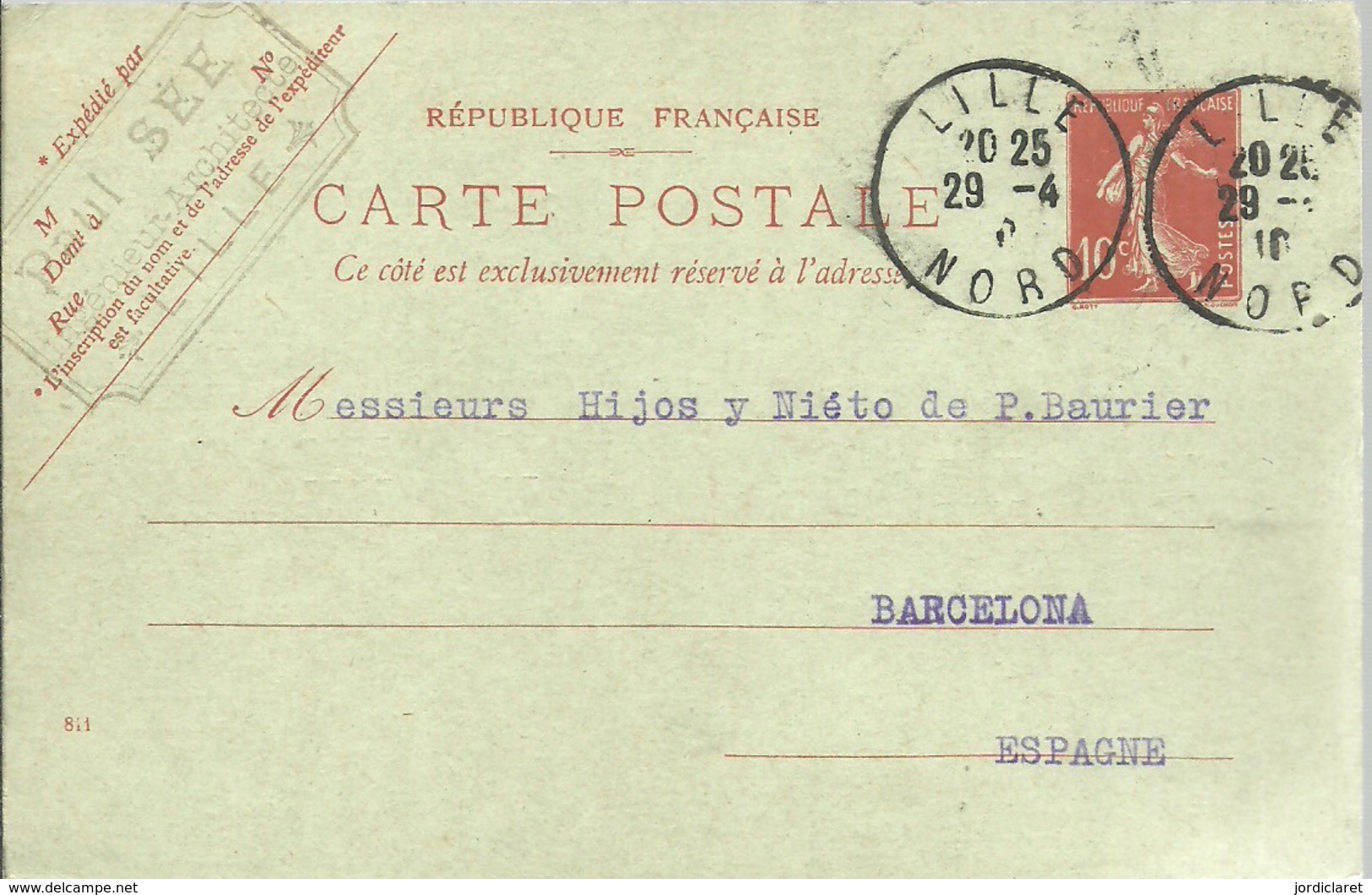 CARTE POSTALE  LILLE 1910 - Listos A Ser Enviados : Réplicas Privadas