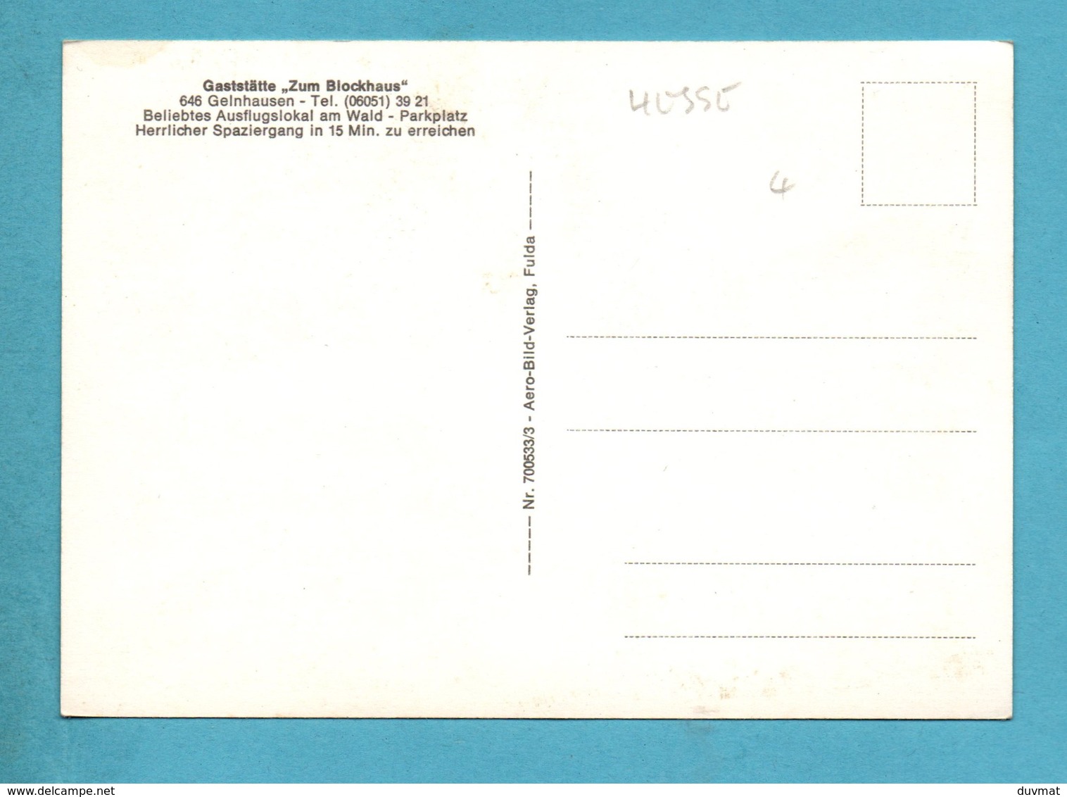 Allemagne Deutschland Geinhausen Gastlätte "zum Blockhaus"format 10,5 X 15 ) - Gelnhausen