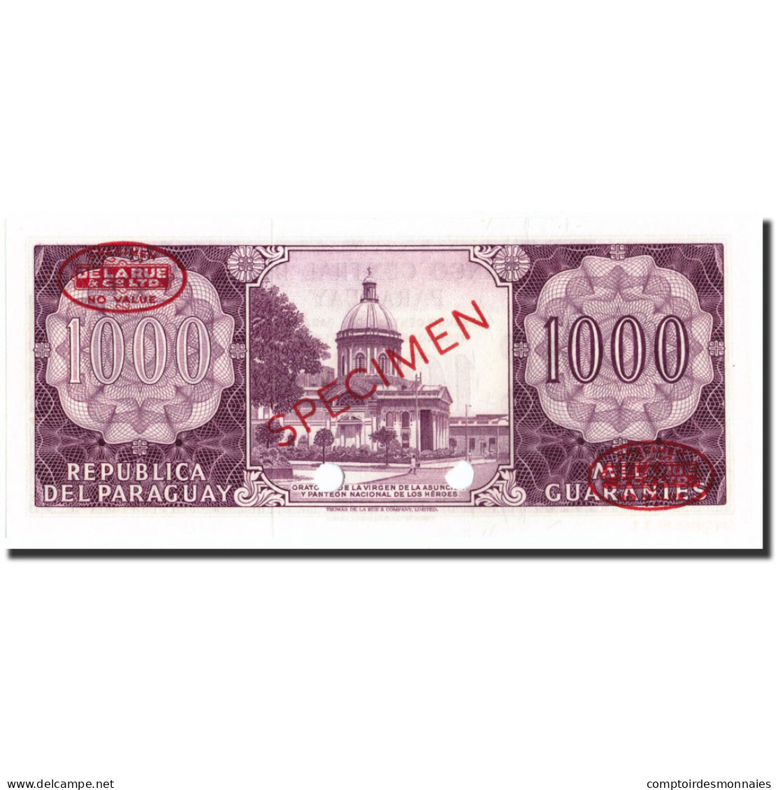 Billet, Paraguay, 1000 Guaranies, 1952, 1952, Specimen TDLR, KM:201s, NEUF - Paraguay