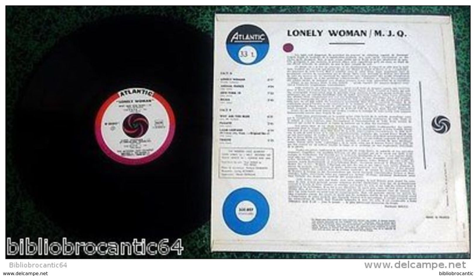 LP 30 Cm* THE MODERN JAZZ QUARTET "LONELY WOMAN /M.J.O." *< ATLANTIC 332057 (1962) - Jazz