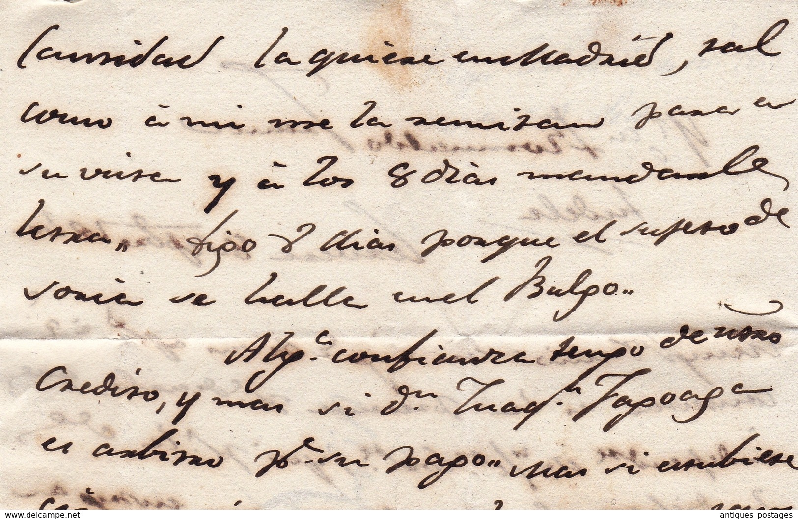 Lettre Espagne 1840 C.R.A SORIA CERVERA DEL RIO ALHAMA Tudela