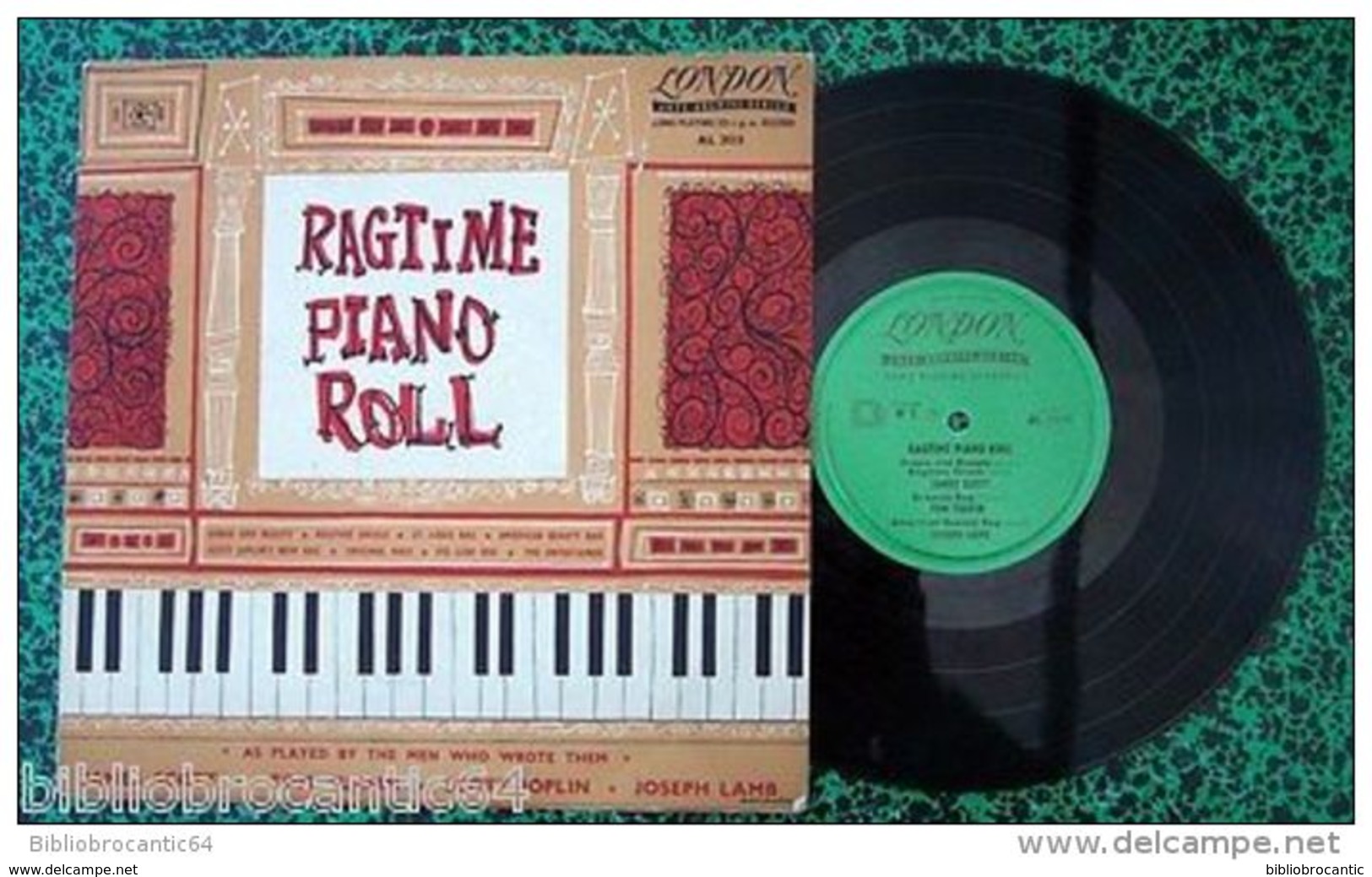 LP 25cm *RAGTIME PIANO ROLL < J.SCOTT/T.TURPIN /S.JOPLIN /J. LAMB < LONDON AL 3515 - Jazz