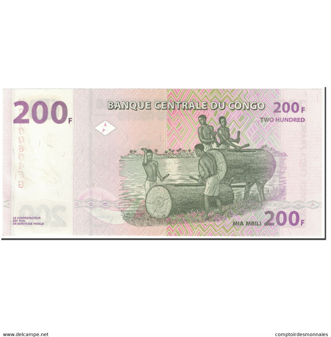 Billet, Congo Democratic Republic, 200 Francs, 2007, 2007-07-31, KM:99a, NEUF - República Del Congo (Congo Brazzaville)