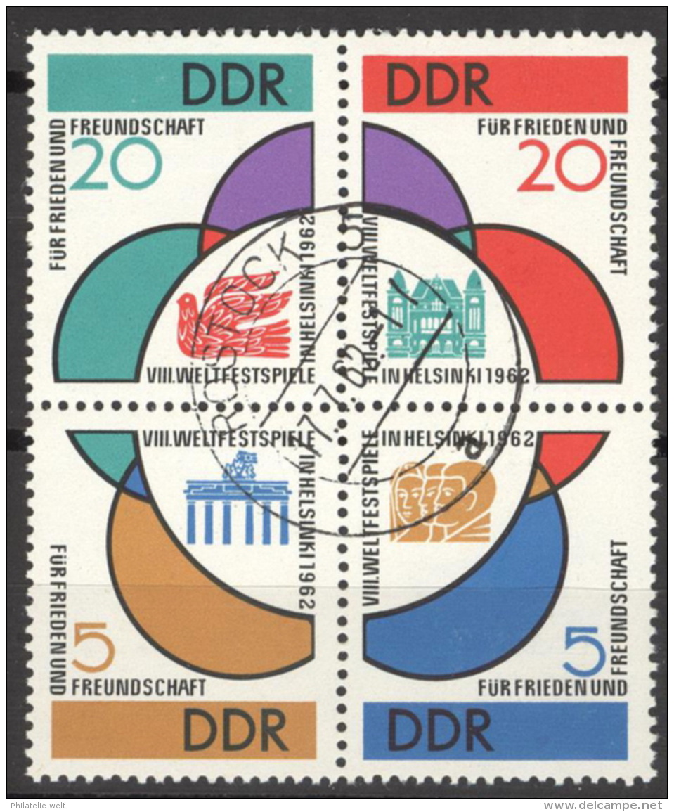 DDR 901/04 Viererblock O Tagesstempel - Gebraucht