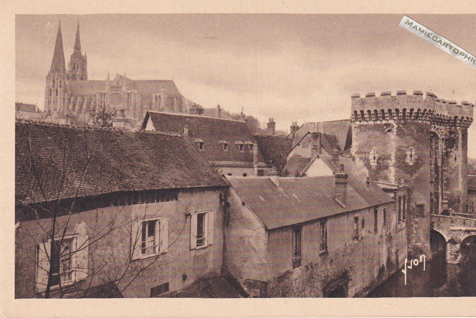 CHARTRES - Dépt 28 - La Porte Guillaume Et La Cathédrale - Chartres