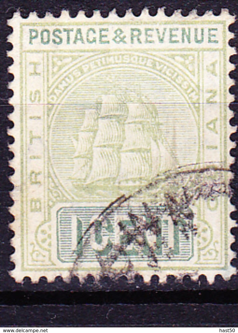 Britisch-Guayana - Fregatte „Sandbach“ (MiNr: 82b) 1902 - Gest Used Obl - British Guiana (...-1966)