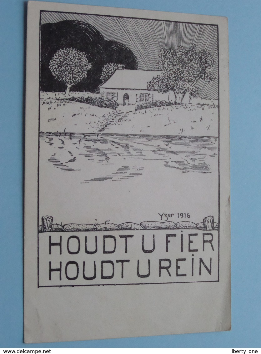 HOUDT U FIER - HOUDT U REIN - Gift Van Het Werk Der " Bedevaart Naar De Graven Van Den IJZER " ( O. Platteau ) 1941 - Autres & Non Classés