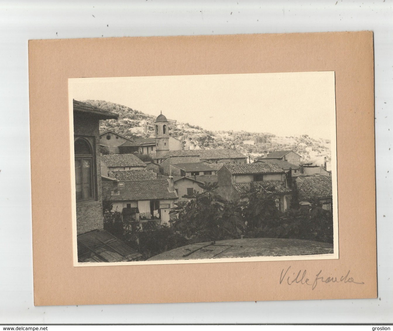 VILLEFRANCHE SUR MER (06) PHOTO ANCIENNE VUE PARTIE DU CENTRE ET EGLISE - Orte