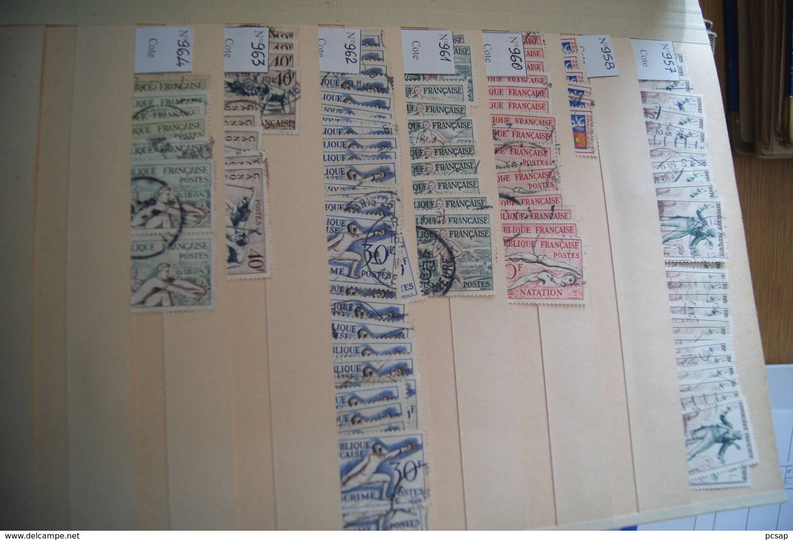 Très gros lot de timbres oblitérés de France du n° 75 au n°660 (Livraison gratuite)