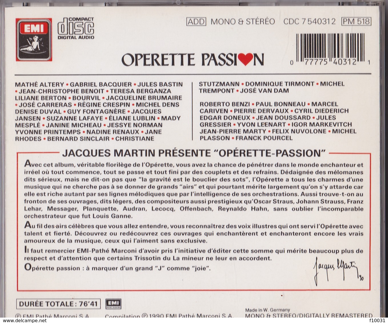 OPERETTE PASSION - Opera / Operette