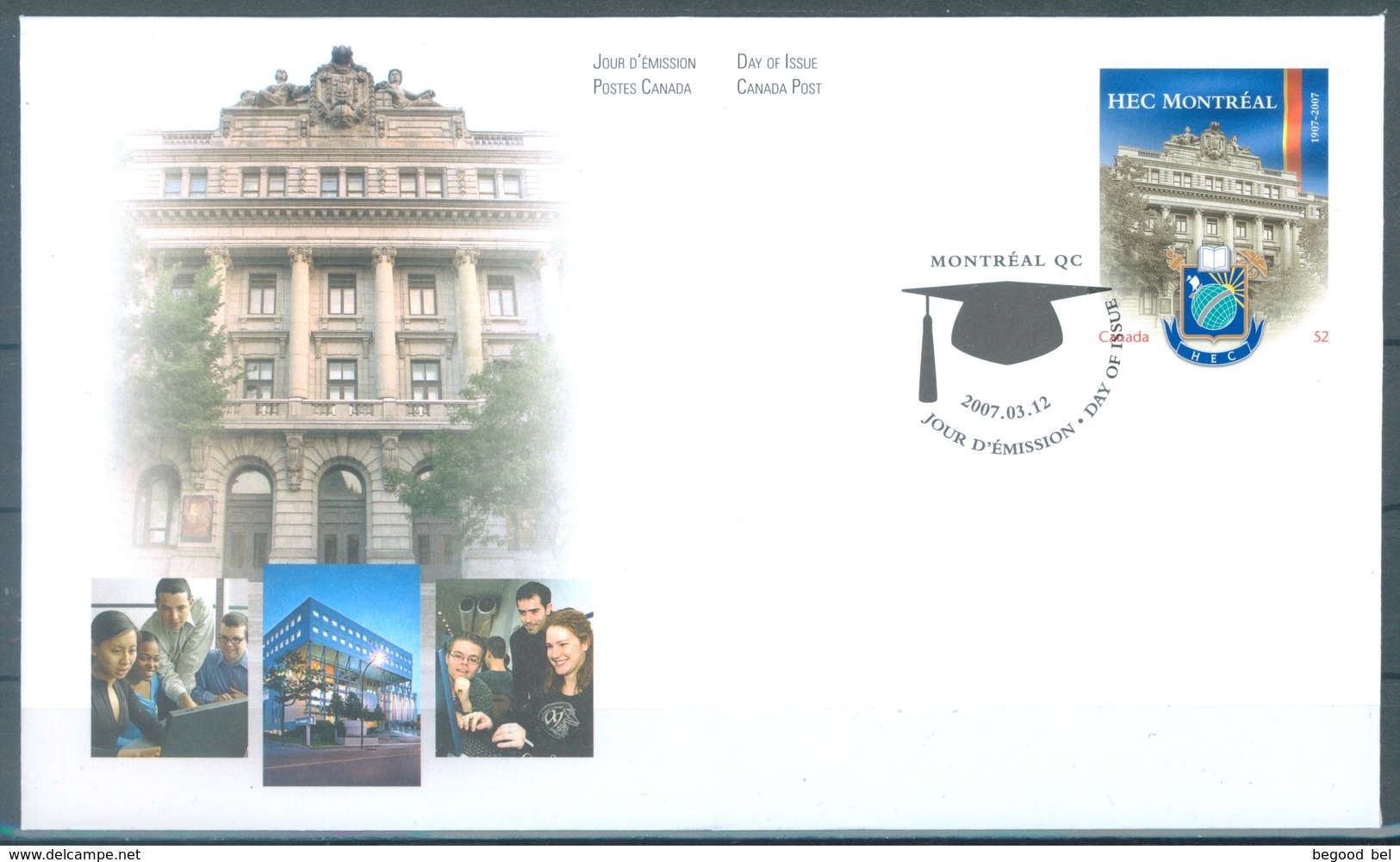 CA - FDC - 1.03.2007 - HEC MONTREAL - Yv 2280 - Lot 16896 - 2001-2010