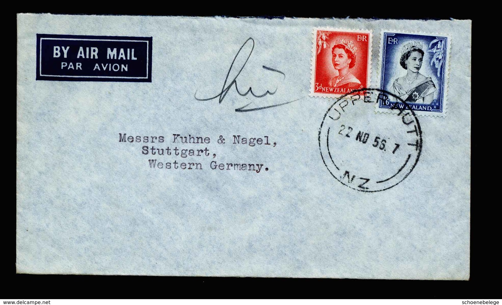 A5480) Neuseeland New Zealand Cover 22.11.56 To Germany - Briefe U. Dokumente