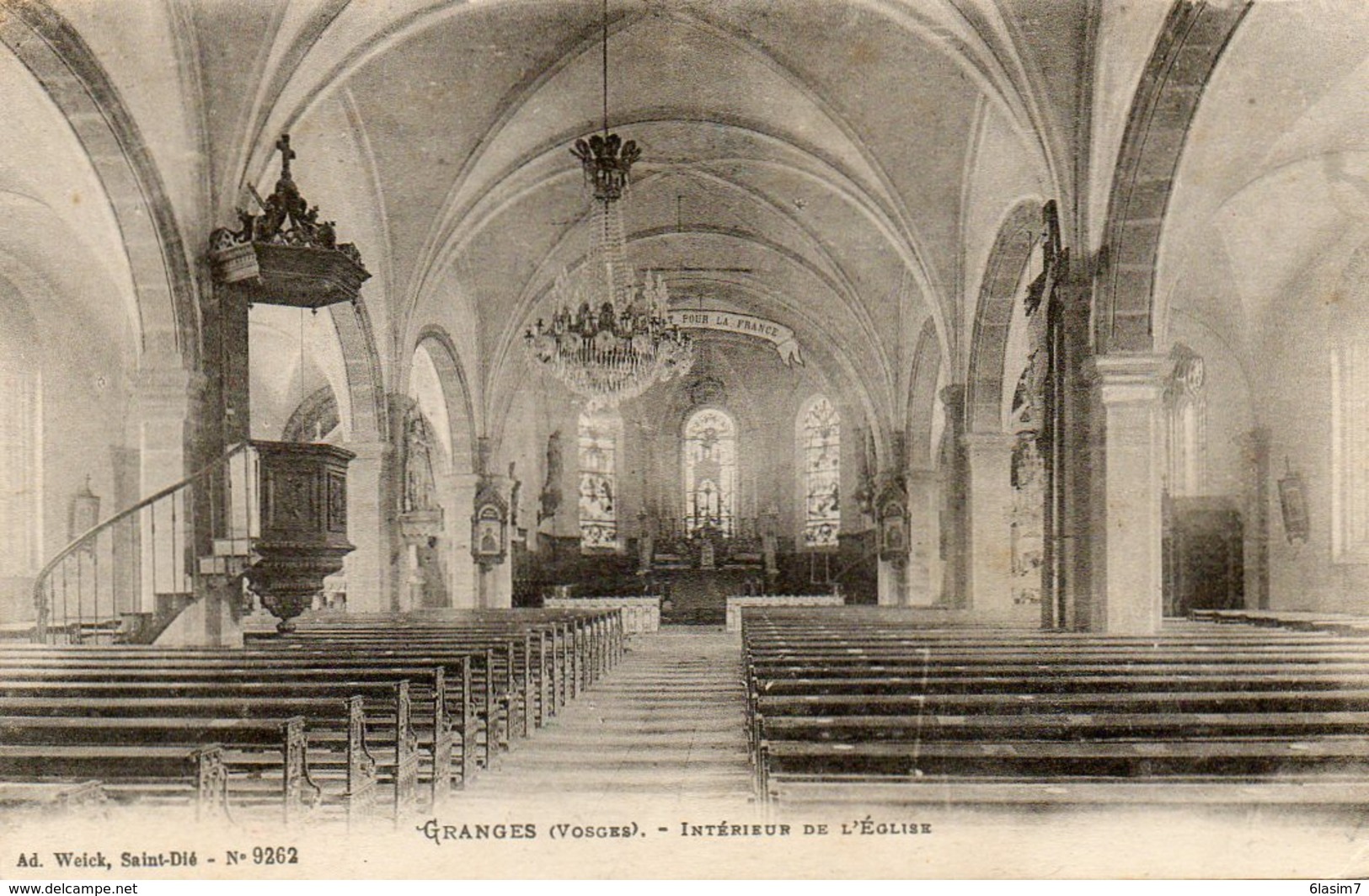 CPA - GRANGES (88) - Aspect De L'intérieur De L'Eglise Dans Les Années 20 - Granges Sur Vologne