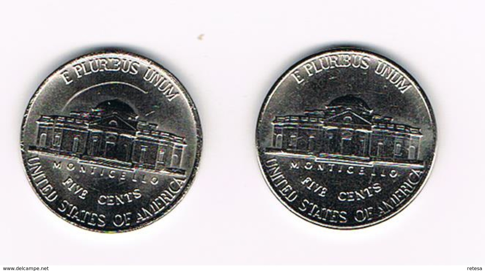 °°° U.S.A.  2 X 5 CENTS  JEFFERSON  1993 D + 1993 P - 1938-…: Jefferson