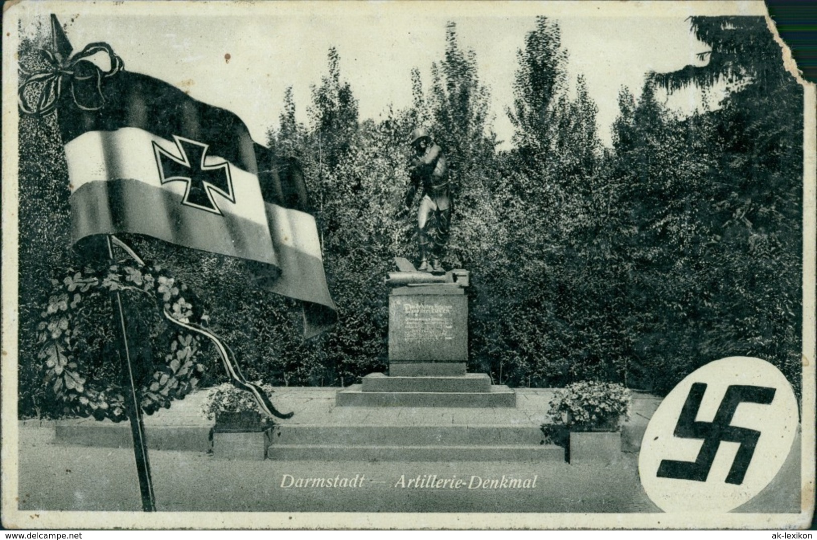 Ansichtskarte Darmstadt Artillerie Denkmal 1940 - Darmstadt