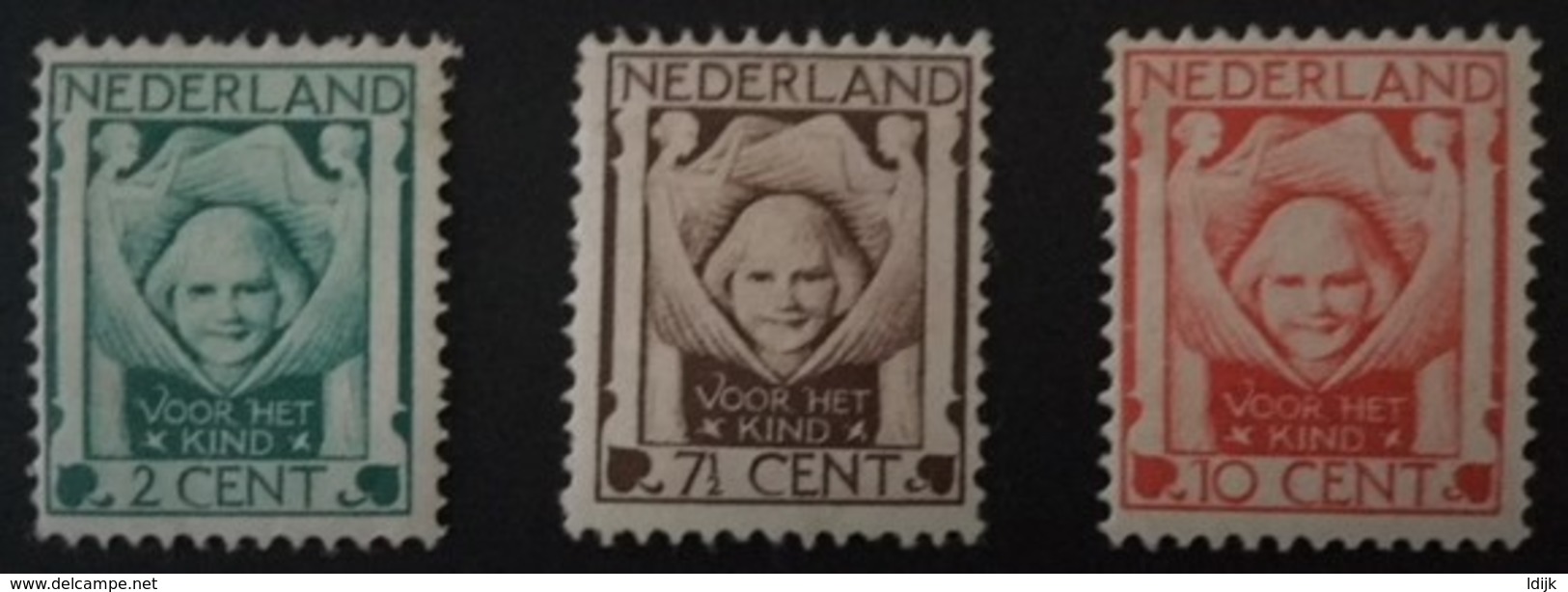 1924 Kinderzegels  NVPH 141-143*) - Ongebruikt