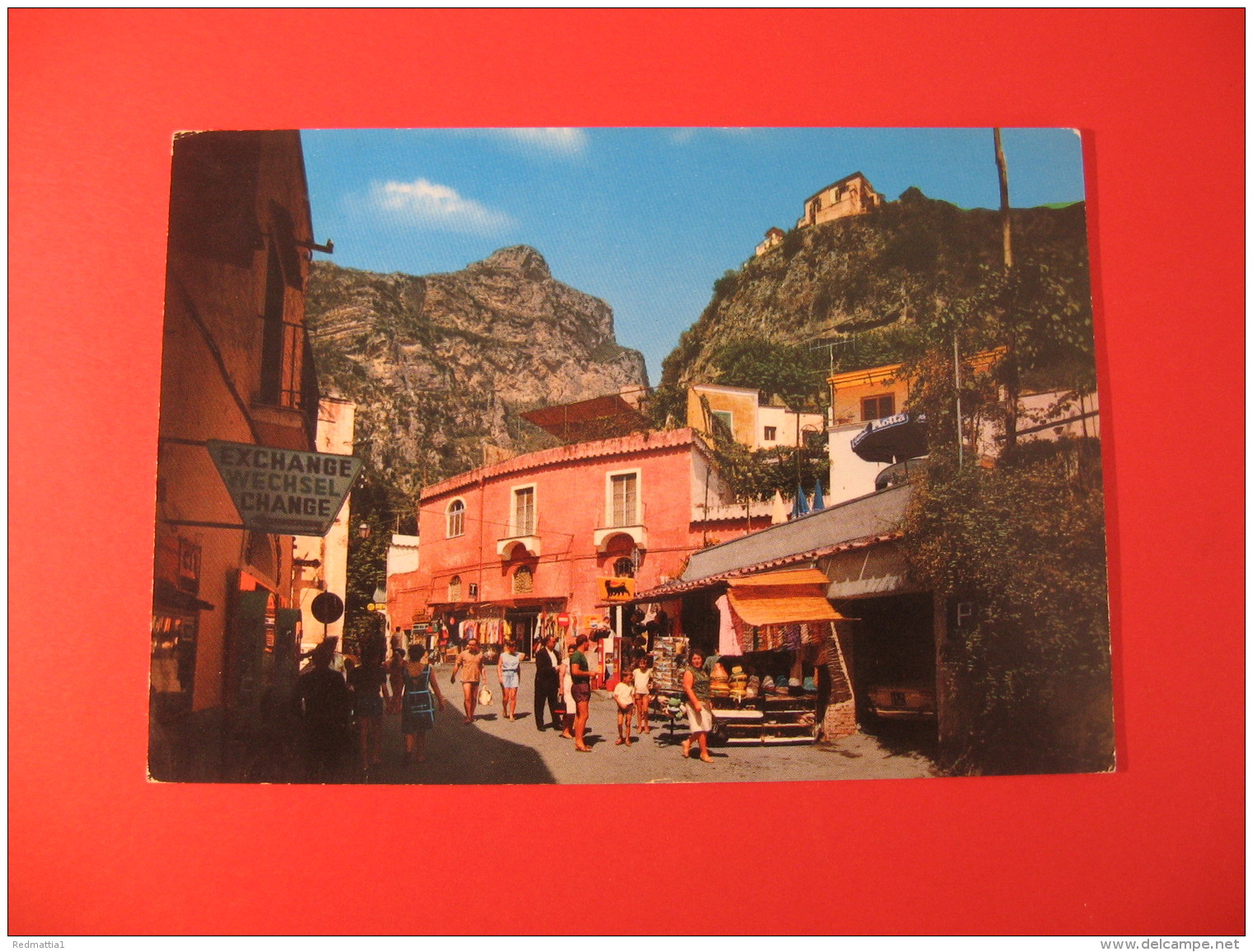 CARTOLINA  SALERNO POSITANO PIAZZETTA DEI MULINI   ANIMATA   -   B -  2327 - Salerno