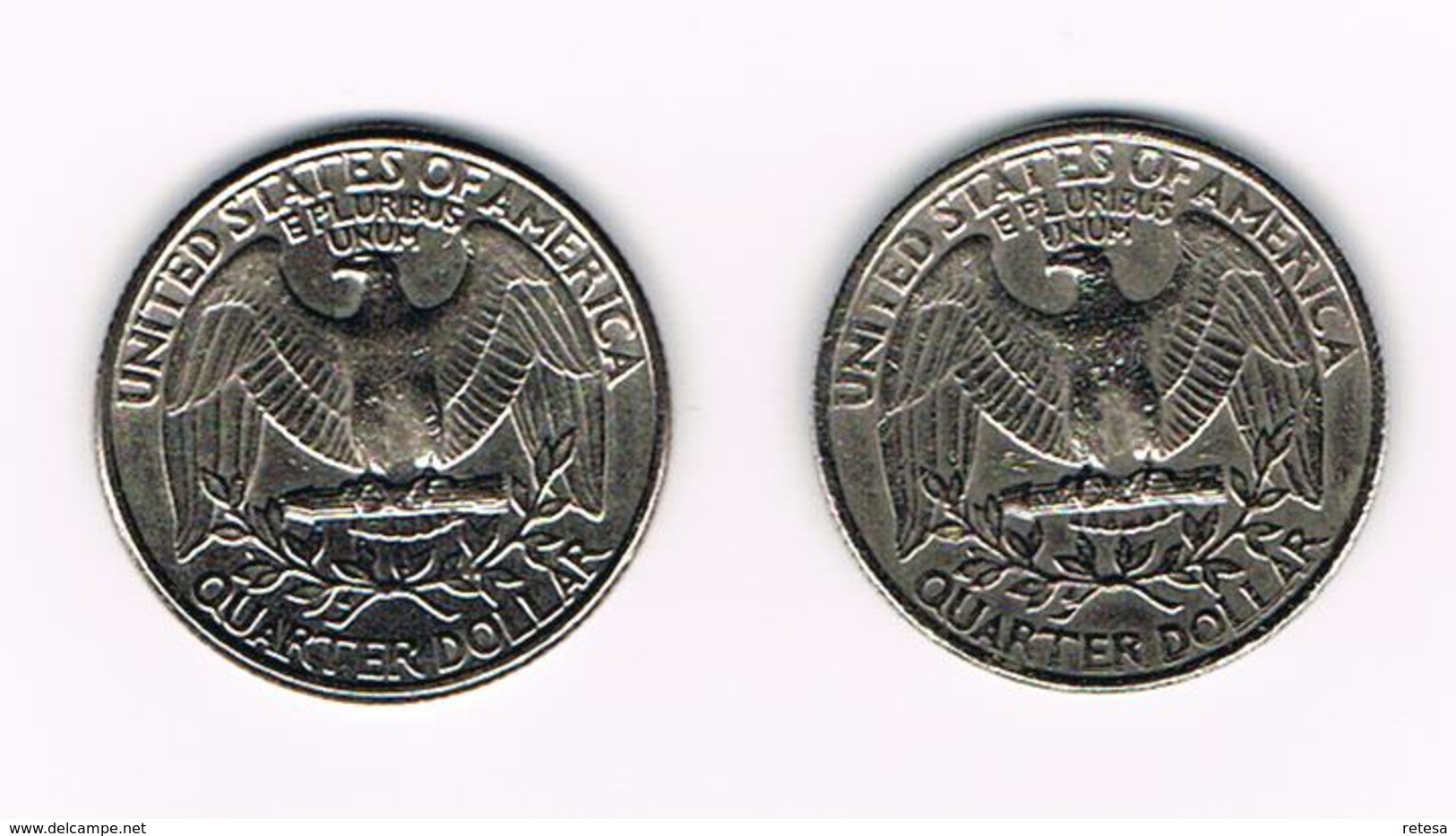 U.S.A.  WASHINGTON 2 X 1/4 DOLLAR  1980 D + 1980 P - 1932-1998: Washington