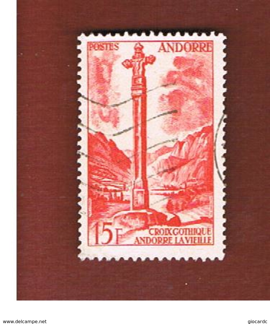 ANDORRA FRANCESE (FRENCH ANDORRA)  -  SG F152 - 1955  CROIX GOTHIQUE  -     USED - Used Stamps