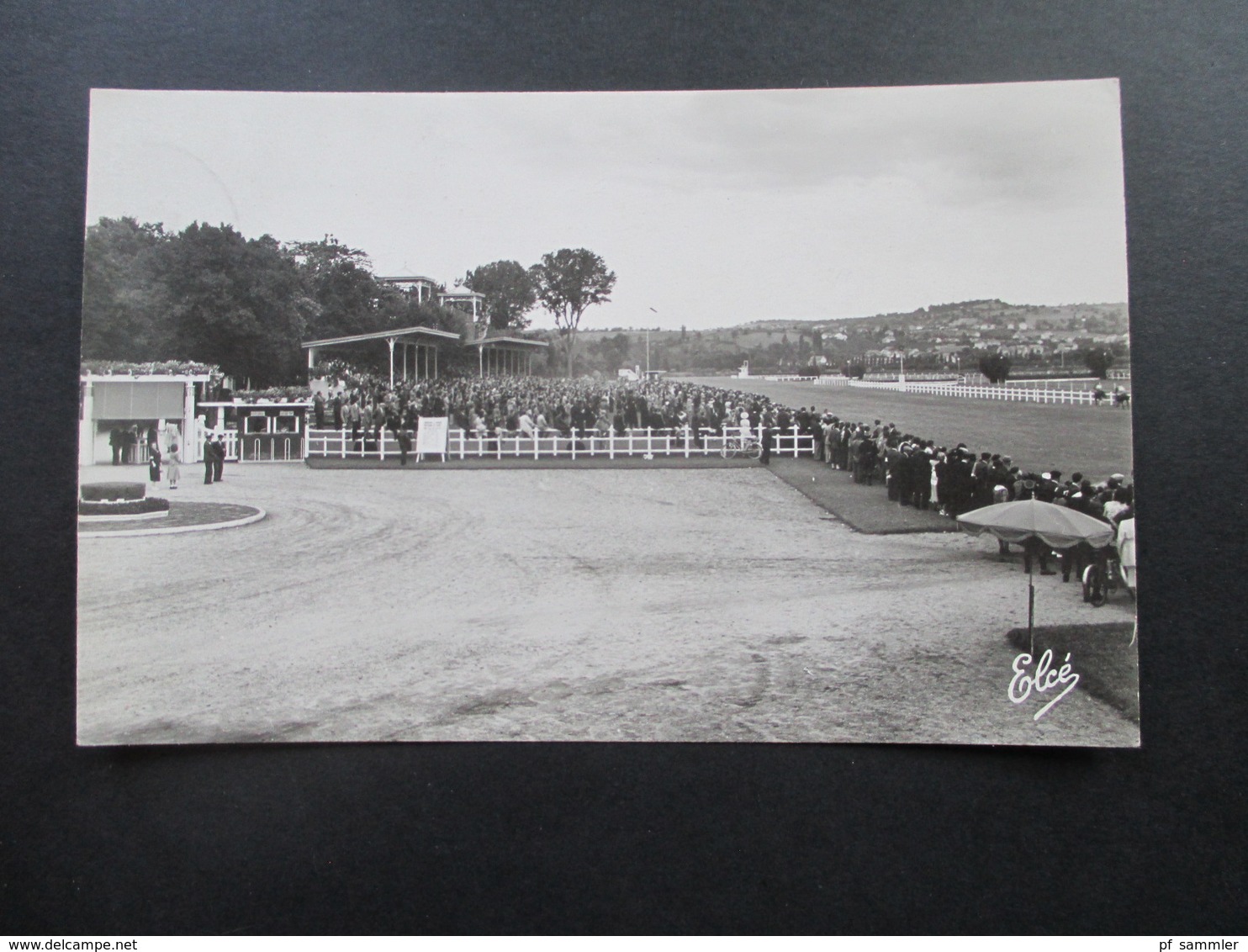 Frankreich 1952 Echtfoto AK Vichy (Allier) L'Hippodrome. Pferderennen / Rennbahn. - Ippica