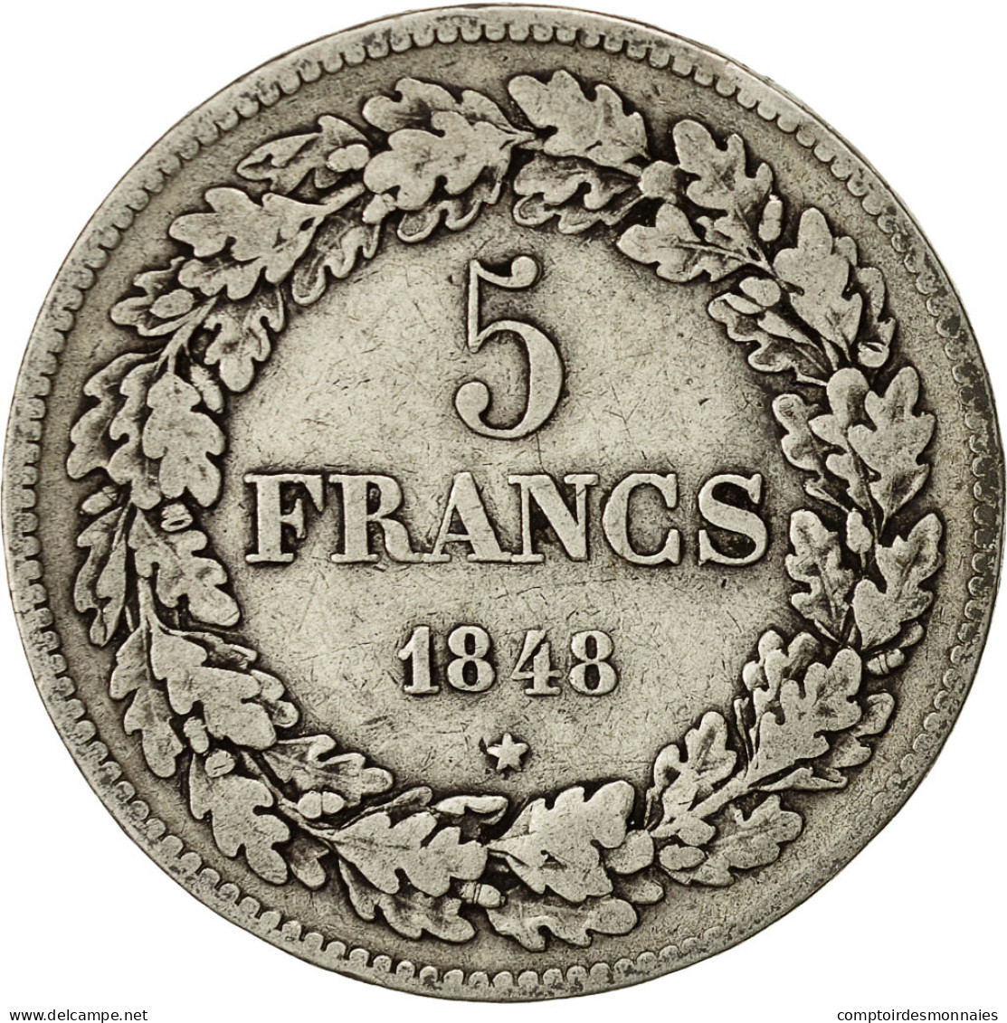 Monnaie, Belgique, Leopold I, 5 Francs, 5 Frank, 1848, TB+, Argent, KM:3.2 - 5 Frank