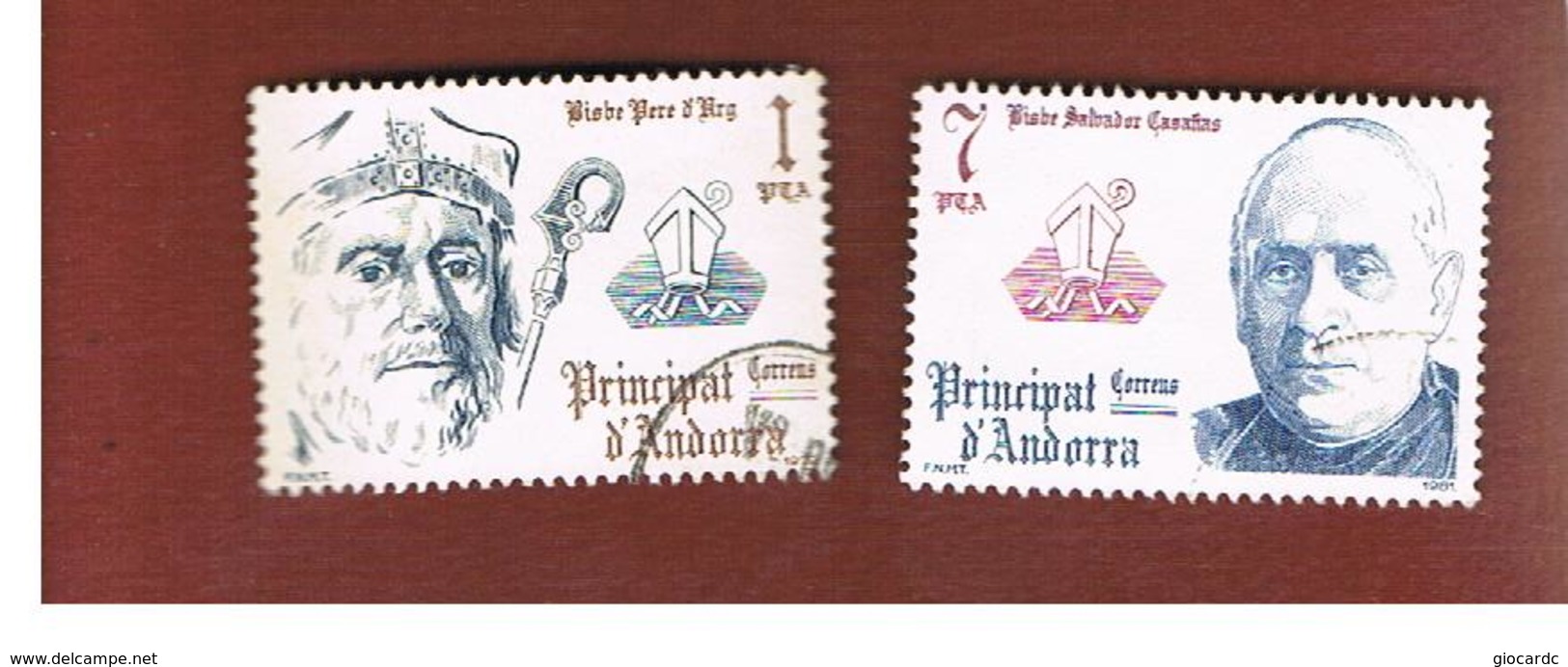 ANDORRA SPAGNOLA (SPANISH ANDORRA)  - SG  -  1979.1981 PRINCES OF ANDORRA     -    USED - Used Stamps