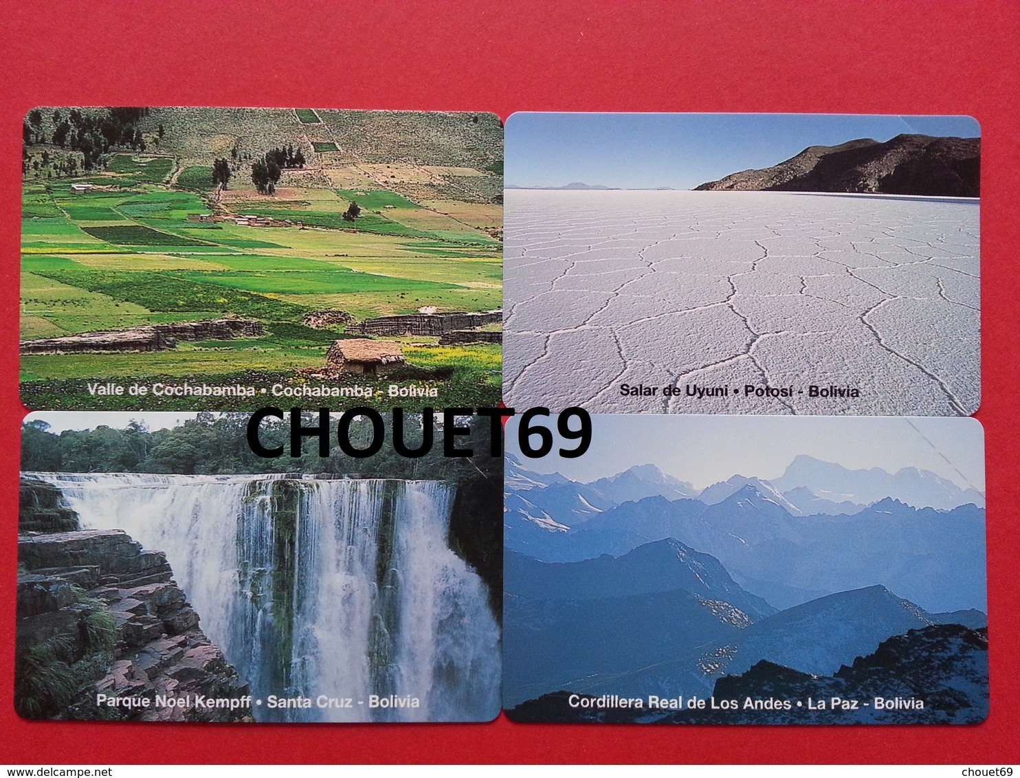 BOLIVIE 4 Cards 5+10+20+50 Bs Cochabamba Salt Pans Uyuni Noel Kemplf Park Cordillera Real Andes MINT URMET Neuve - Bolivie