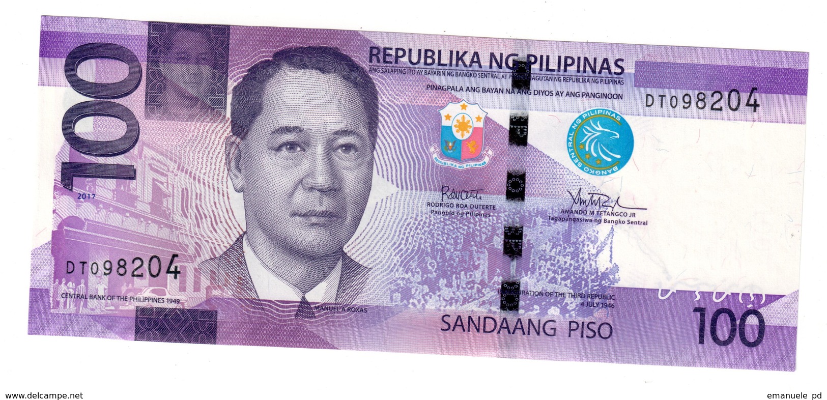 Philippines 100 Pesos 2017 UNC - Filippine