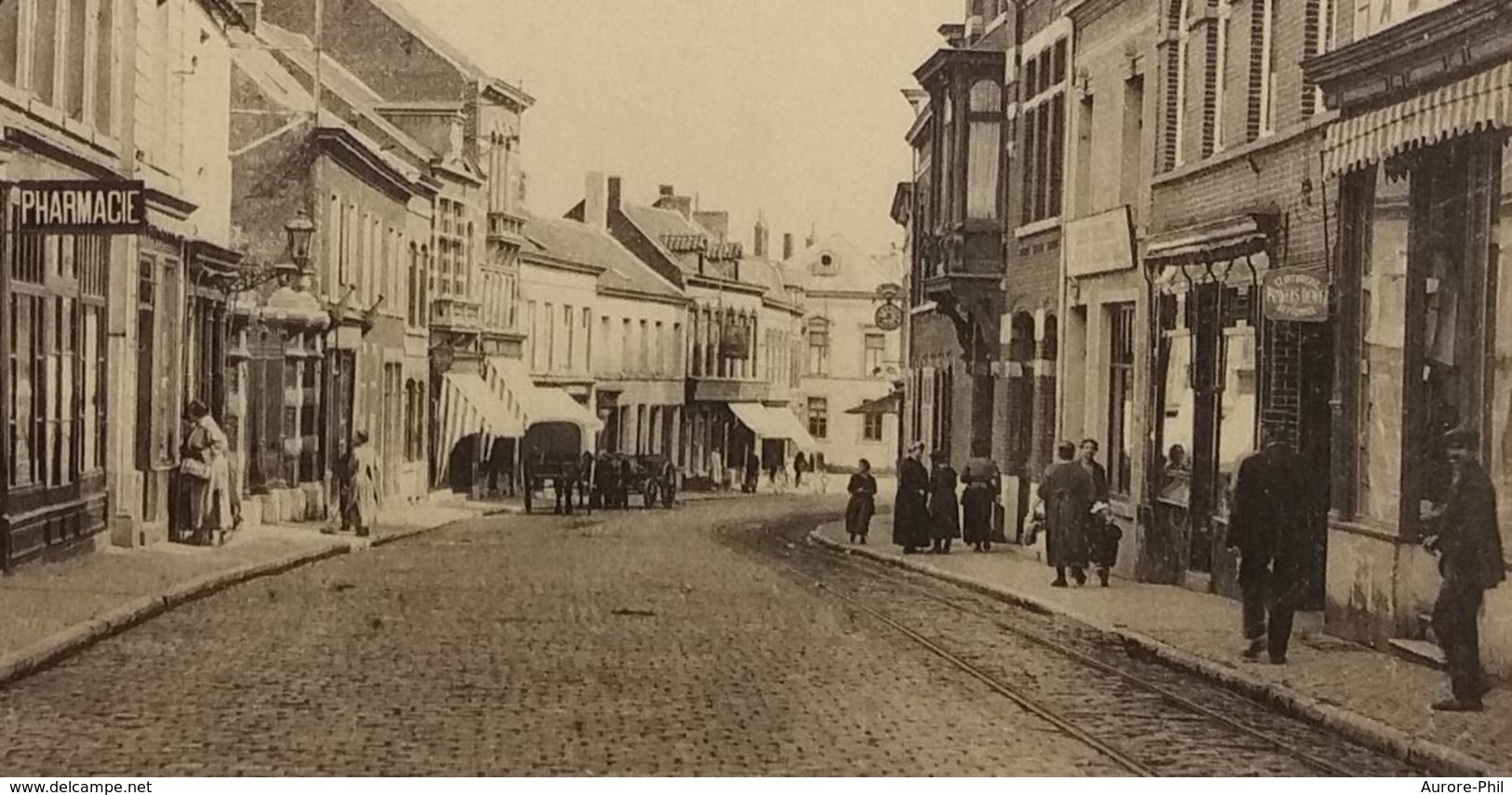 Quiévrain Rue Grande Avec Attelage - Quiévrain