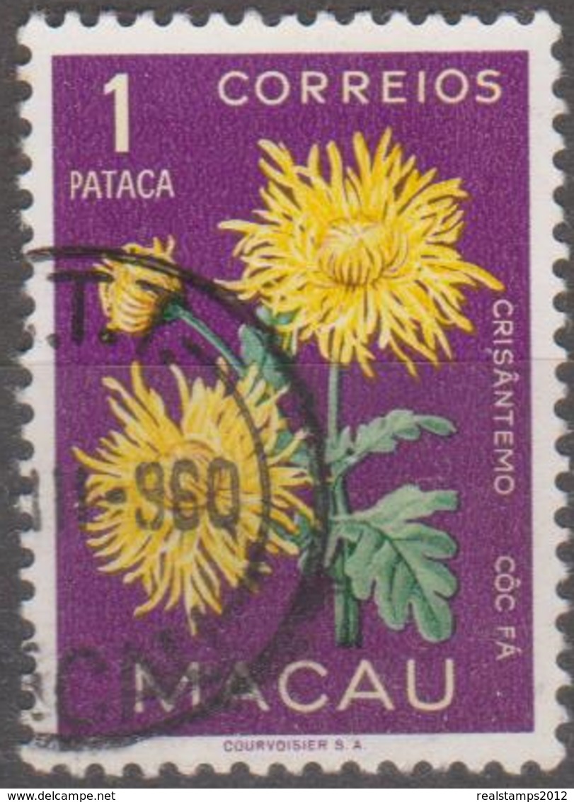 MACAU - 1953,  Flores De Macau, 1 P.   D. 12   (o)   MUNDIFIL  Nº 381 - Usados