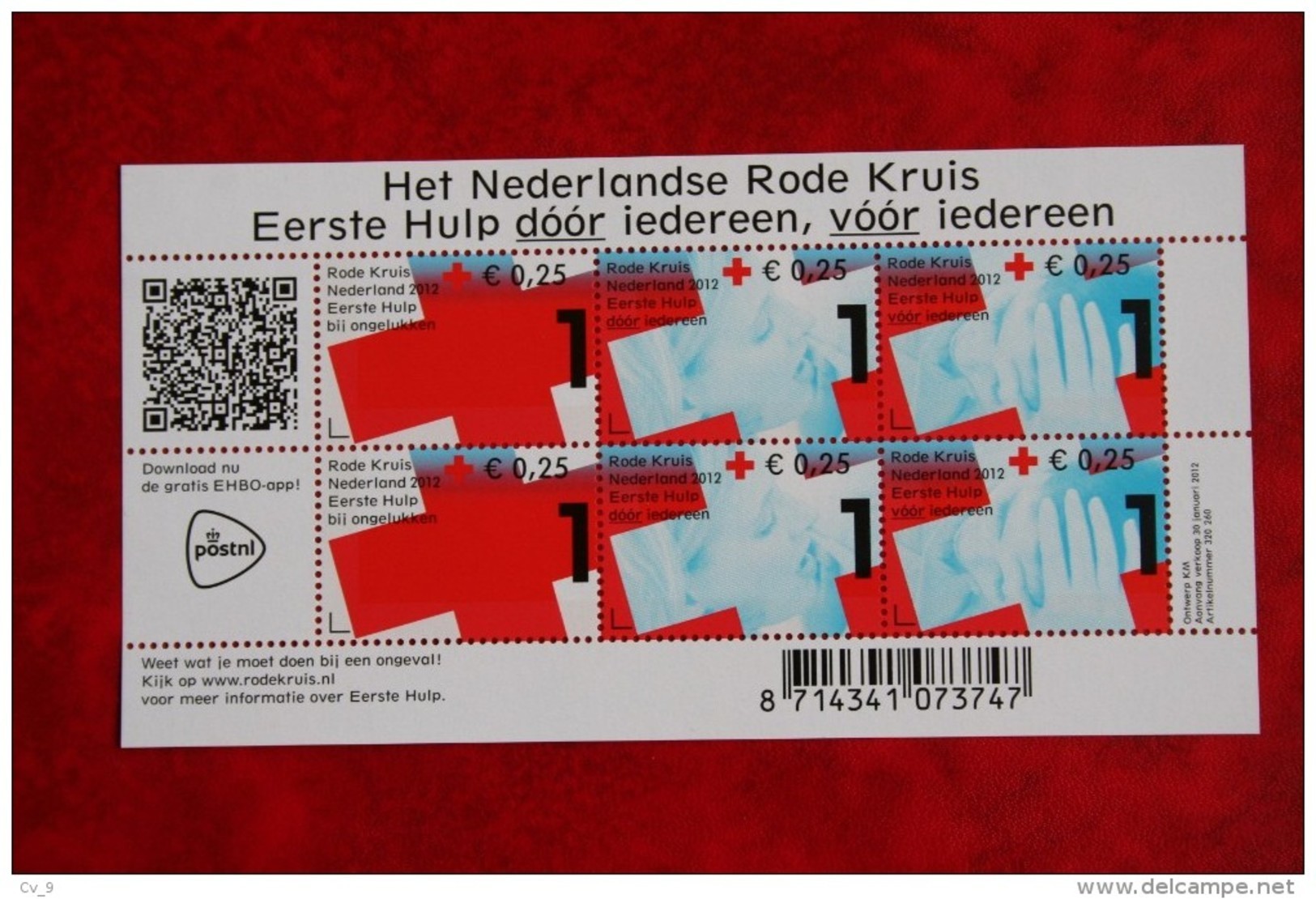 Blok Rode Kruiszegels NVPH 2902 (Mi 2942-2944 Bl 139) 2012 POSTFRIS MNH ** NEDERLAND / NIEDERLANDE / NETHERLANDS - Nuovi