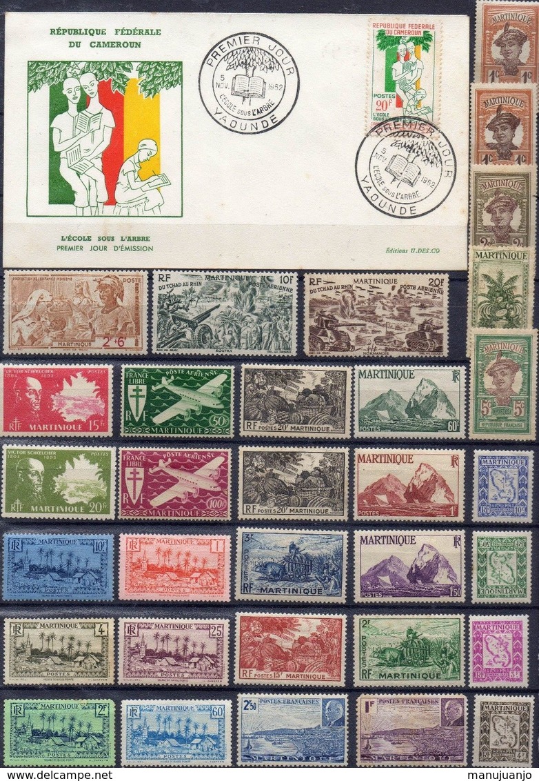 FRANCE ! LETTRE 1er JOUR Et Timbres De Martinique Depuis 1920 - Oblitérés