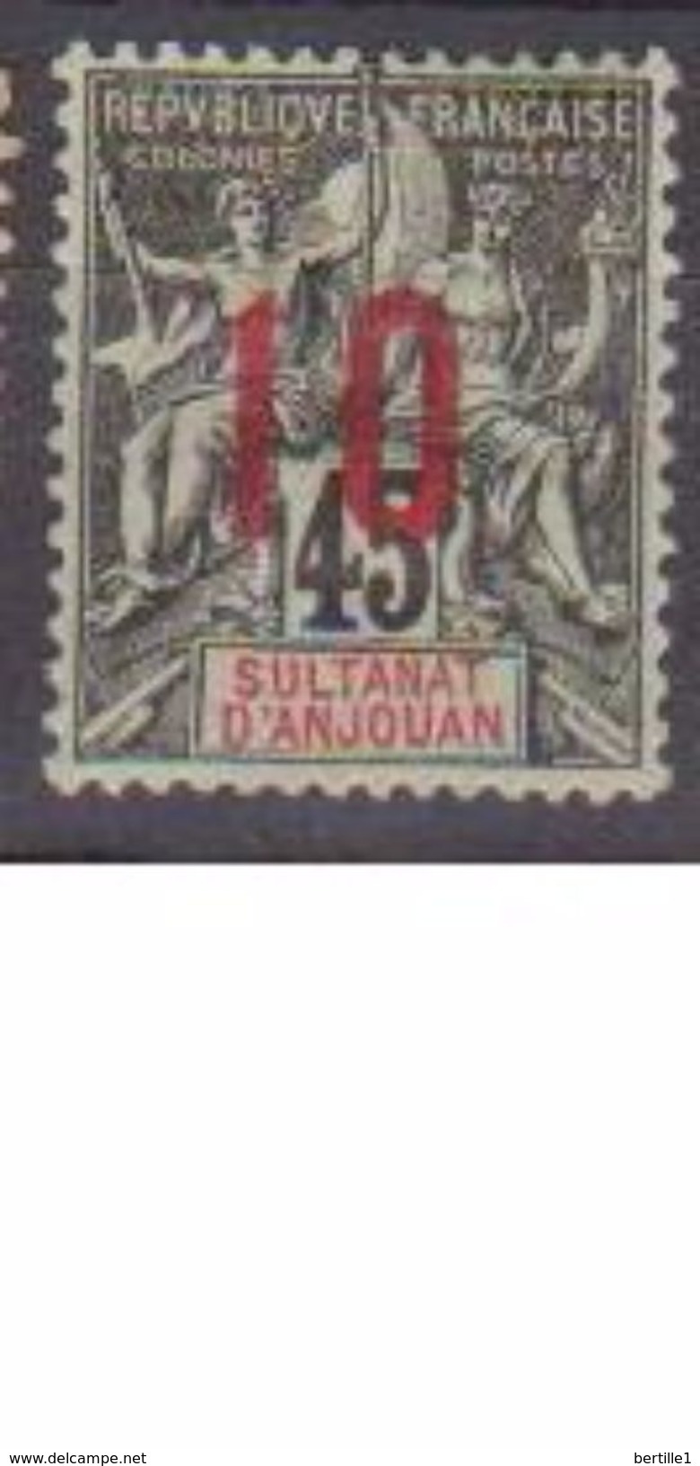 ANJOUAN     N° YVERT  :   27     NEUF SANS GOMME        ( SG     512 ) - Unused Stamps