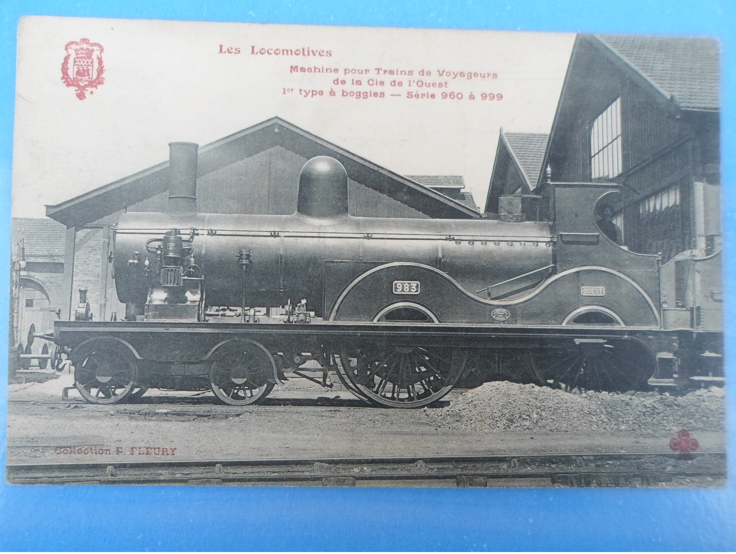 CARTE POSTALE LOCOMOTIVE 1ER TYPE A BOGGIES - Treni