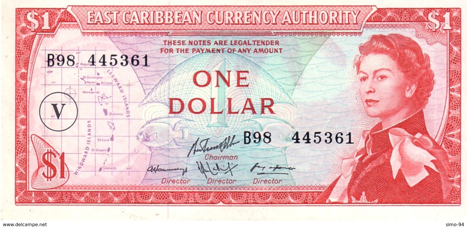 East Caribbean States P.15v 1 Dollar 1965 V Unc - Caraïbes Orientales