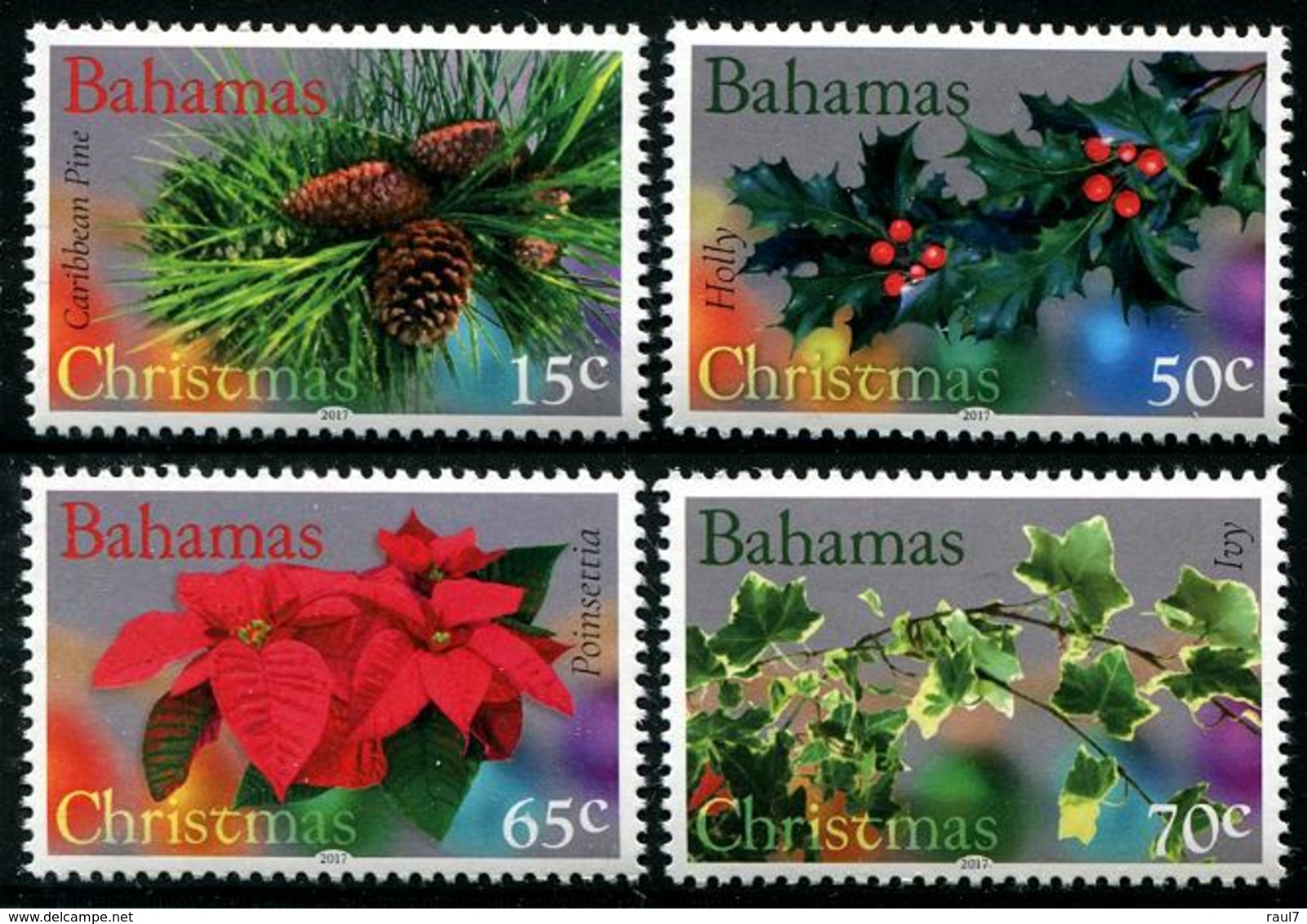 BAHAMAS  2017 - Noël 2017, Plantes, Fleurs De Noël - 4 Val Neufs // Mnh - Bahamas (1973-...)