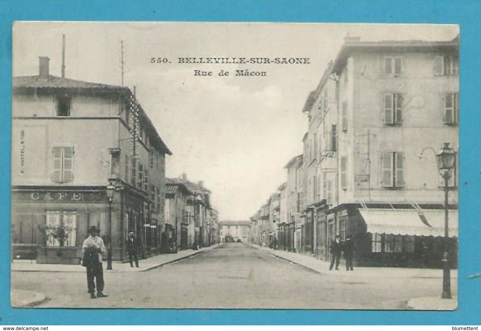 CPA 550 - Rue De Mâcon BELLEVILLE-SUR-SAÔNE 69 - Belleville Sur Saone
