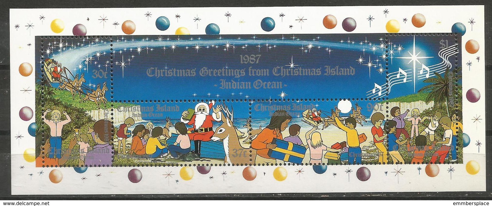 Christmas Island - 1987 Christmas S/sheet MNH **    Sc 212 - Christmas Island