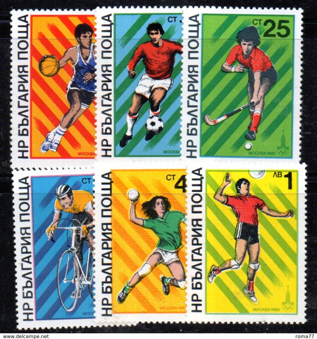 482 490 - BULGARIA 1980 , Serie 2536/2541  ***  MNH Mosca - Nuovi