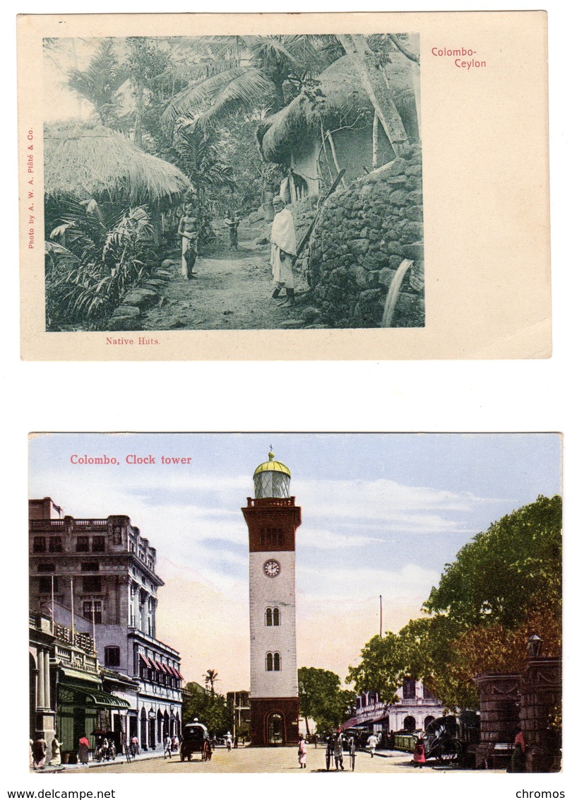 2 Anciennes Cartes Postale De Colombo, Ceylon, Sri Lanka - Sri Lanka (Ceilán)