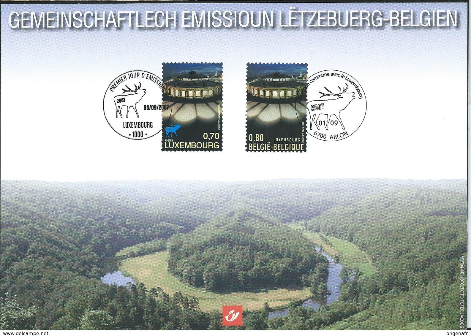Carte-souvenir: HK 3676  Emission Commune Avec Le Luxembourg  Capitale Europ. De La Culture - Lettres & Documents