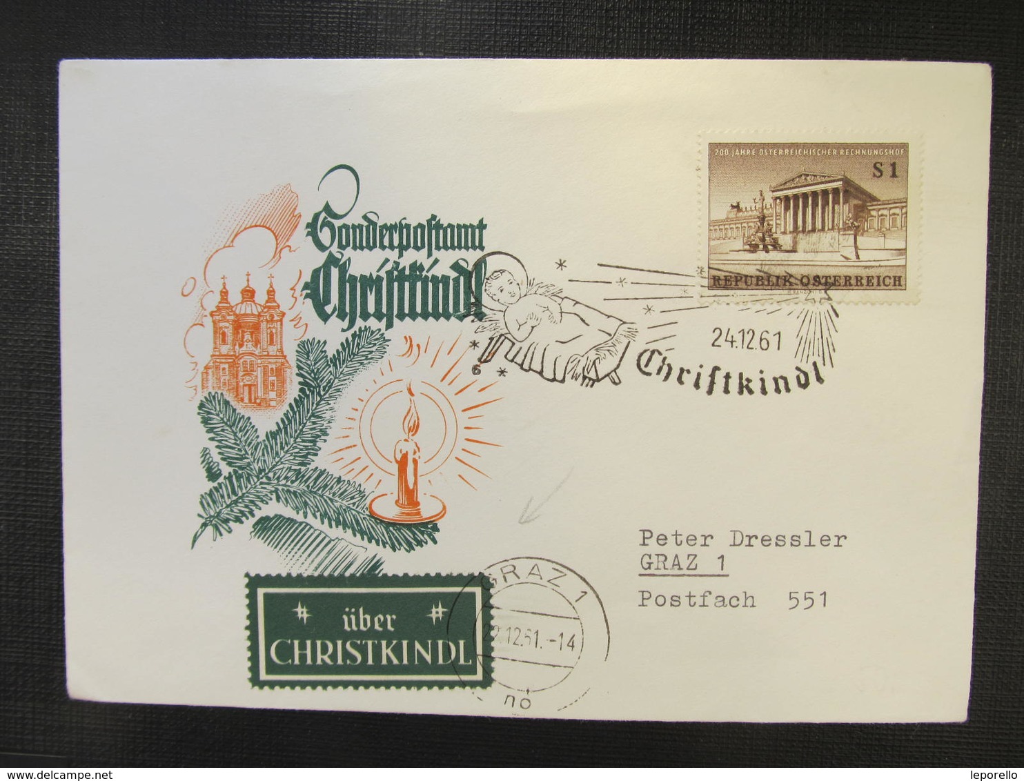 BRIEF Steyr Christkindl - Graz 1961 Sonderstempel // D*32177 - Covers & Documents